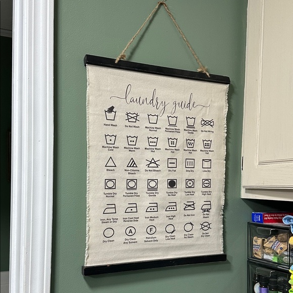 Other - Laundry Guide Sign Linen Wall Hanging